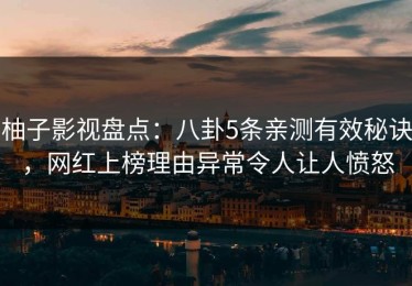 柚子影视盘点：八卦5条亲测有效秘诀，网红上榜理由异常令人让人愤怒