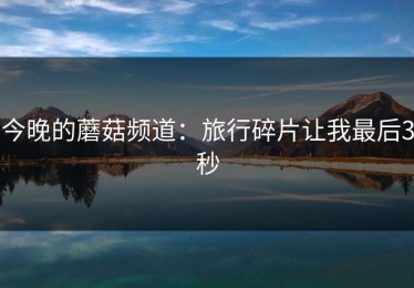 今晚的蘑菇频道：旅行碎片让我最后3秒